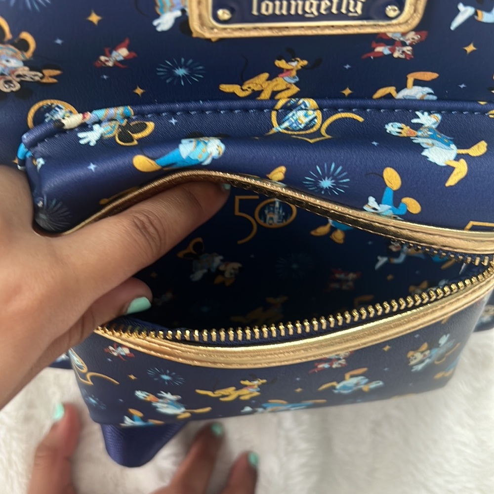 Disney 50th Anniversary Loungefly Mini Backpack - Picture 7 of 13